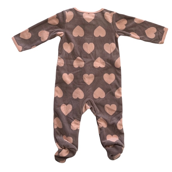 🦚2/$18 Carter’s Heart 2-Way Zip Cotton Blend Sleep & Play Pajamas - Picture 3 of 15